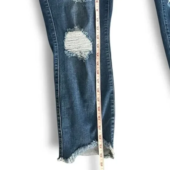 Torrid Premium Jeans Women's Plus 18R Blue Jeggings Distressed High Rise Curvy - Picture 15 of 16